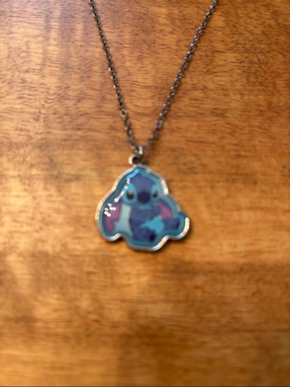 Disney Blue & Purple Stitch Pendant Necklace